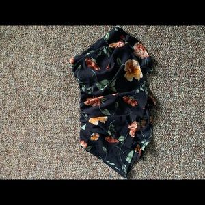 Floral strapless top- part of a set.